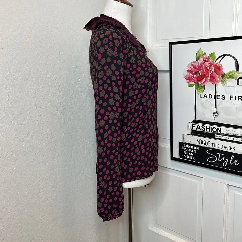 Nina Ricci Blouse with Frayed Collar RTM - Picture 2 of 10